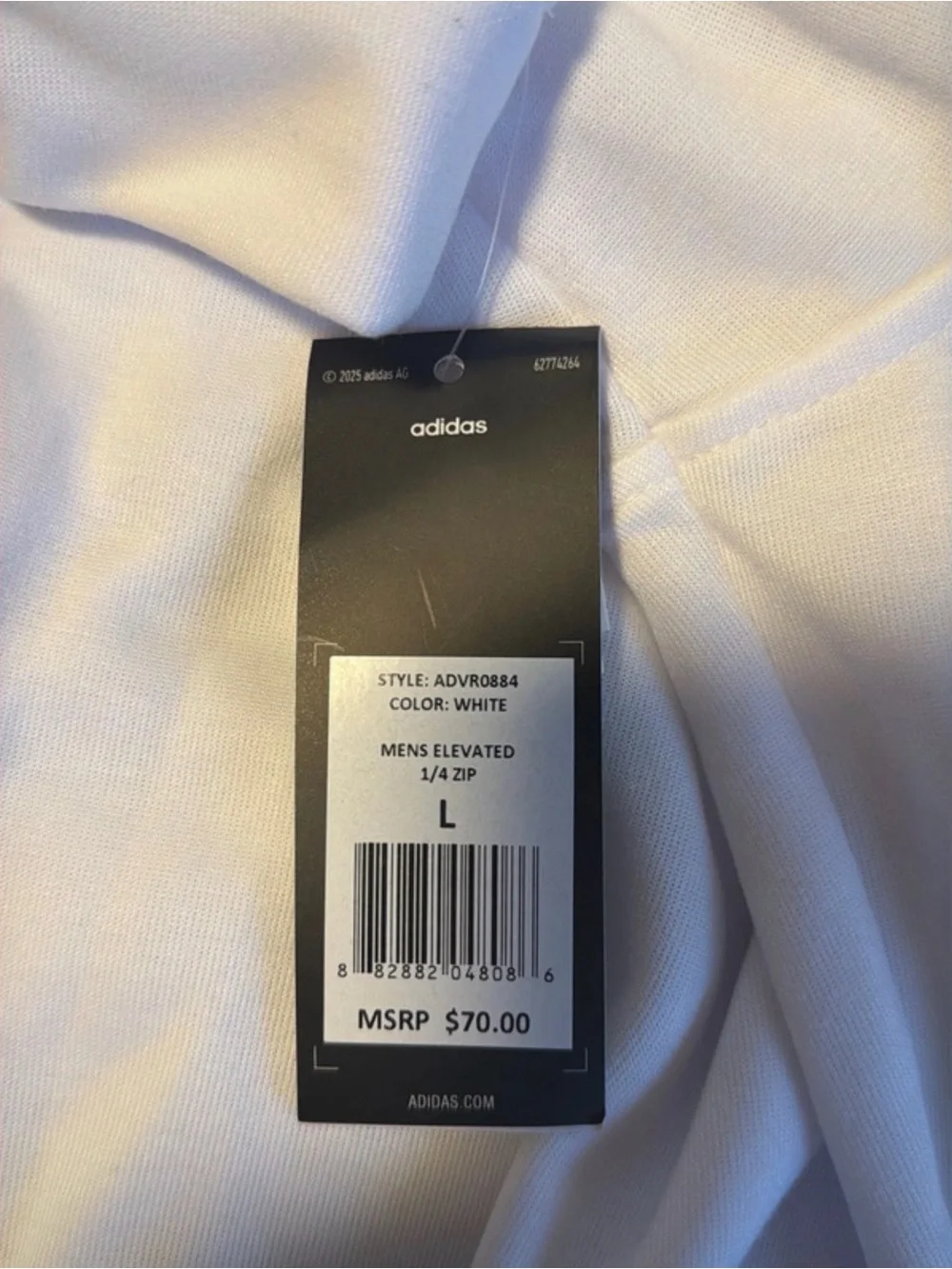 adidas White Lightweight Quarter-Zip Shirt Jacket